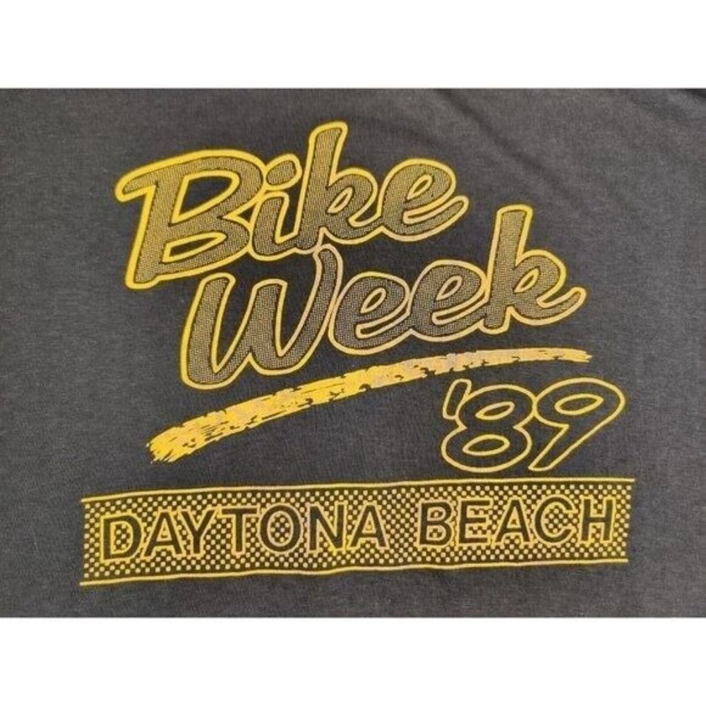 Rare Harley Davidson 3D Emblem T-Shirt 1989 Bike Week Daytona Beach Vintage - Picture 4 of 10